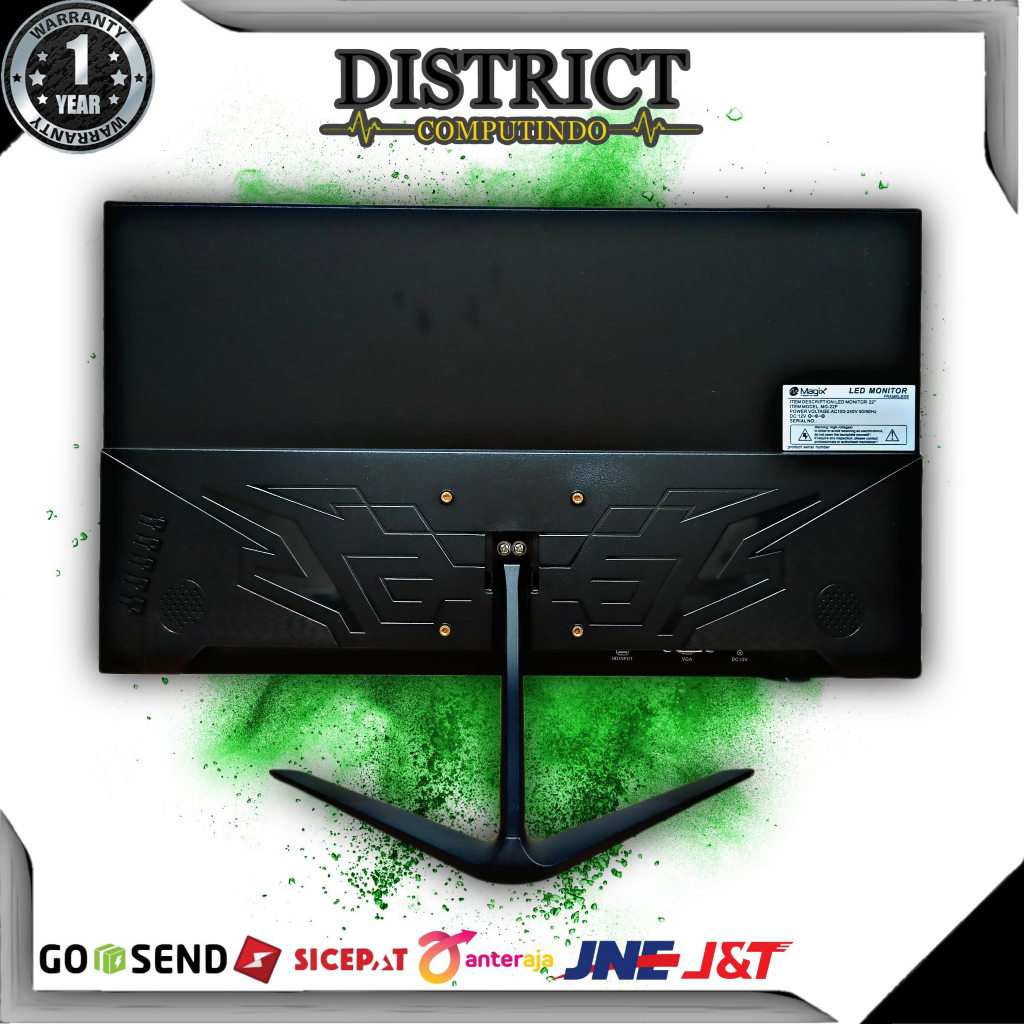 Jual Monitor LED 22 Inch Frameless Magix FHD 75Hz VGA HDMI | Shopee ...