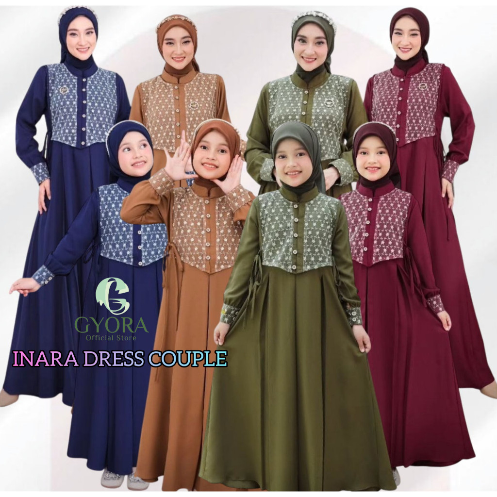 Jual GYORA GAMIS COUPLE LEBARAN IBU DAN ANAK GAMIS MUSLIM WANITA ...