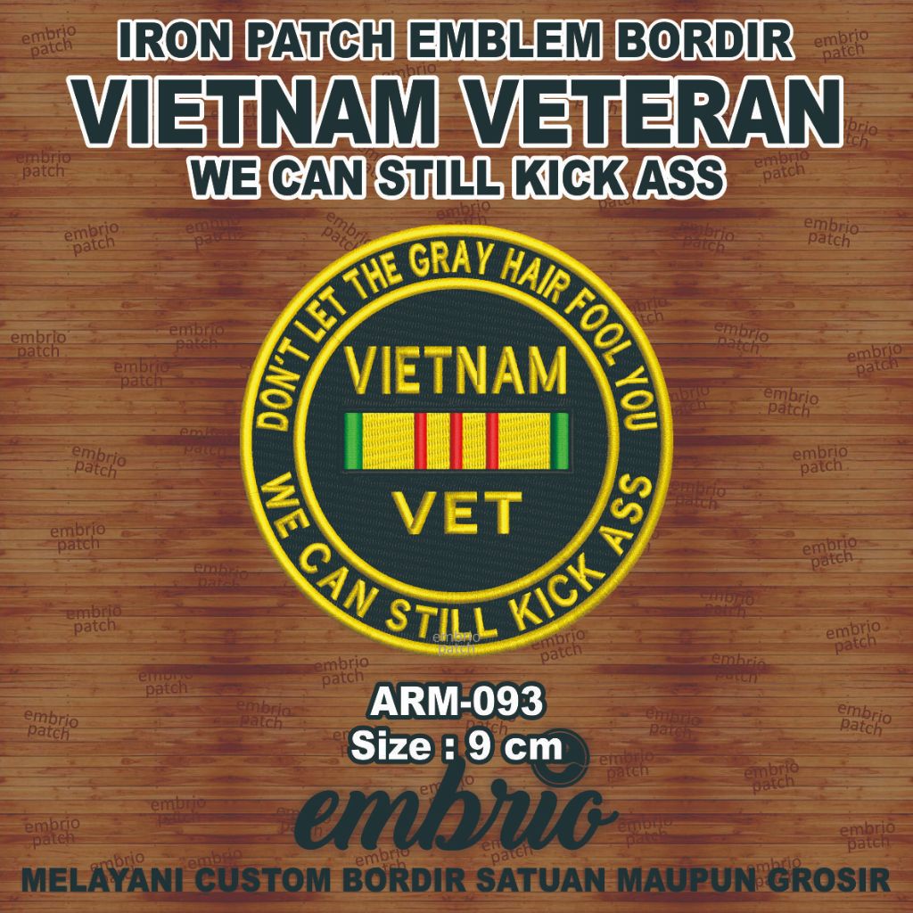 Jual ARM-093 PATCH VIETNAM VET VIETNAM WAR VETERAN PERANG VIETNAM DON'T ...