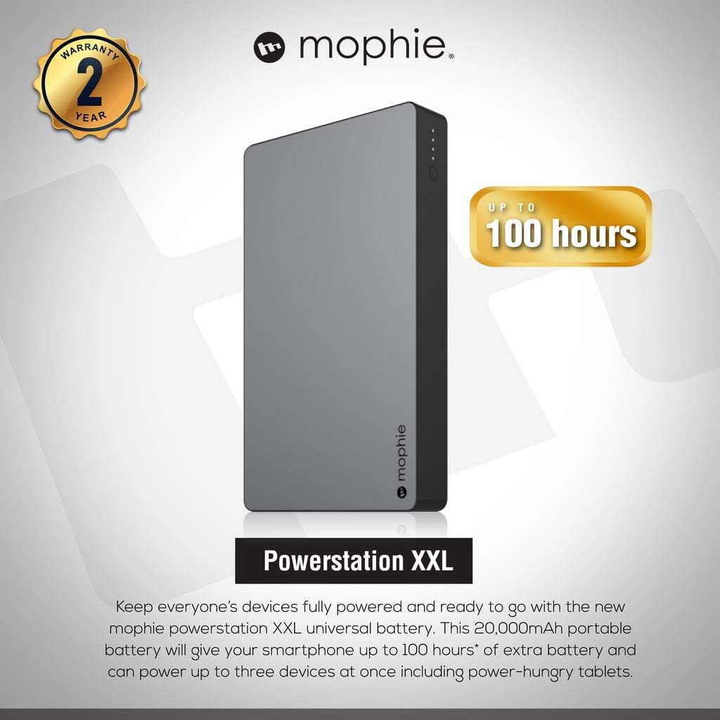 Jual MOPHIE POWER BANK POWERSTATION XXL QUICK CHARGE EXTERNAL BATTERY ...