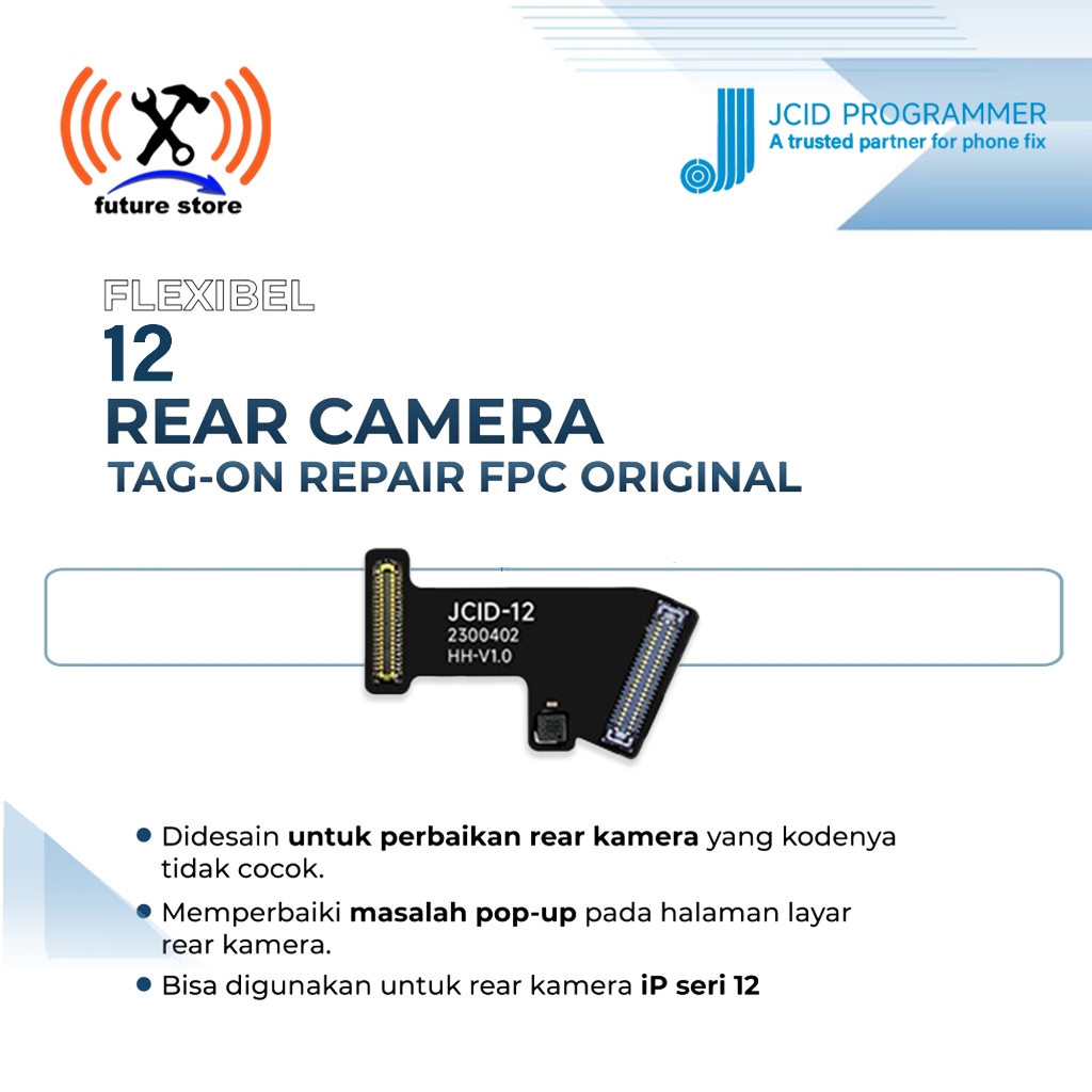 Jual JCID 12 flexible rear camera tag-on repair FPC Original | Shopee ...