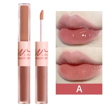 CACE Lipstick 2 In 1 Glossy Lip Cream Lip Gloss Dua Sisi Matte Velvet Liptint Tahan Lama