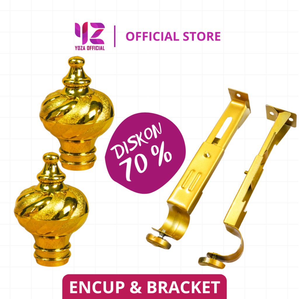 Jual [YOZA STORE] ENCUP BATANG TUTUP BESI GORDEN / BRACKET BATANG ...