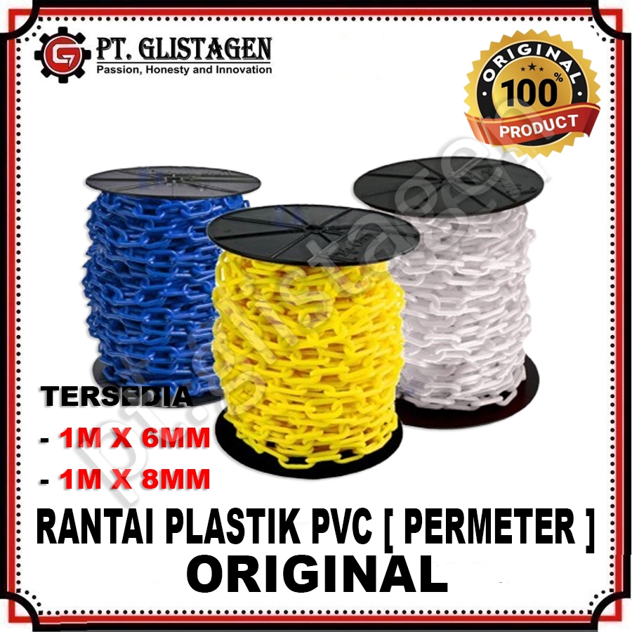 Jual Rantai Plastik PVC Plastic Chain Rantai Penghubung Rantai Pembatas ...