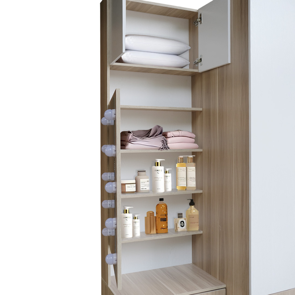 Jual IDEA Irvine - Lemari Pakaian Set Meja Rias Kayu Wardrobe Putih ...