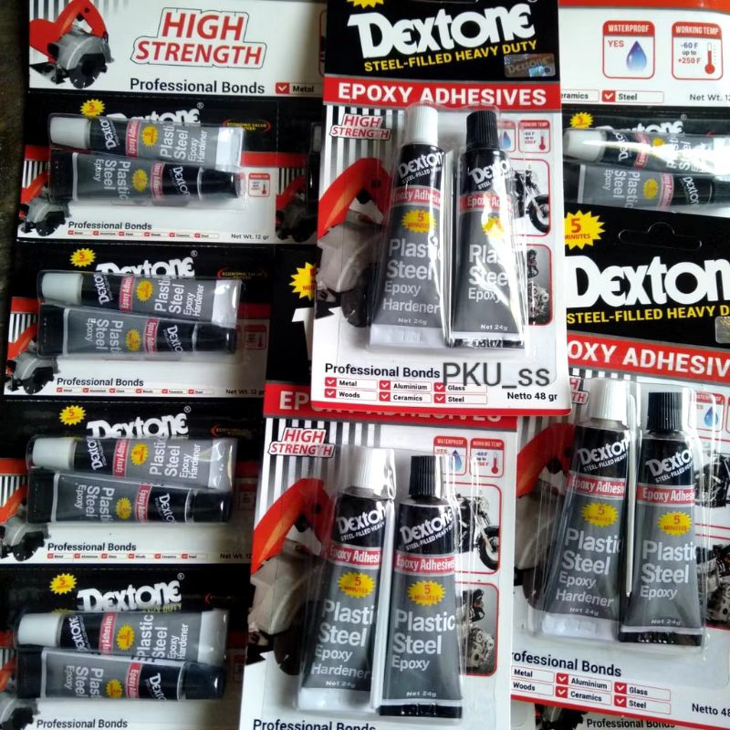 Jual LEM EPOXY / LEM DEXTONE HITAM PUTIH /BESI /SERBAGUNA DEXTONE 5 ...