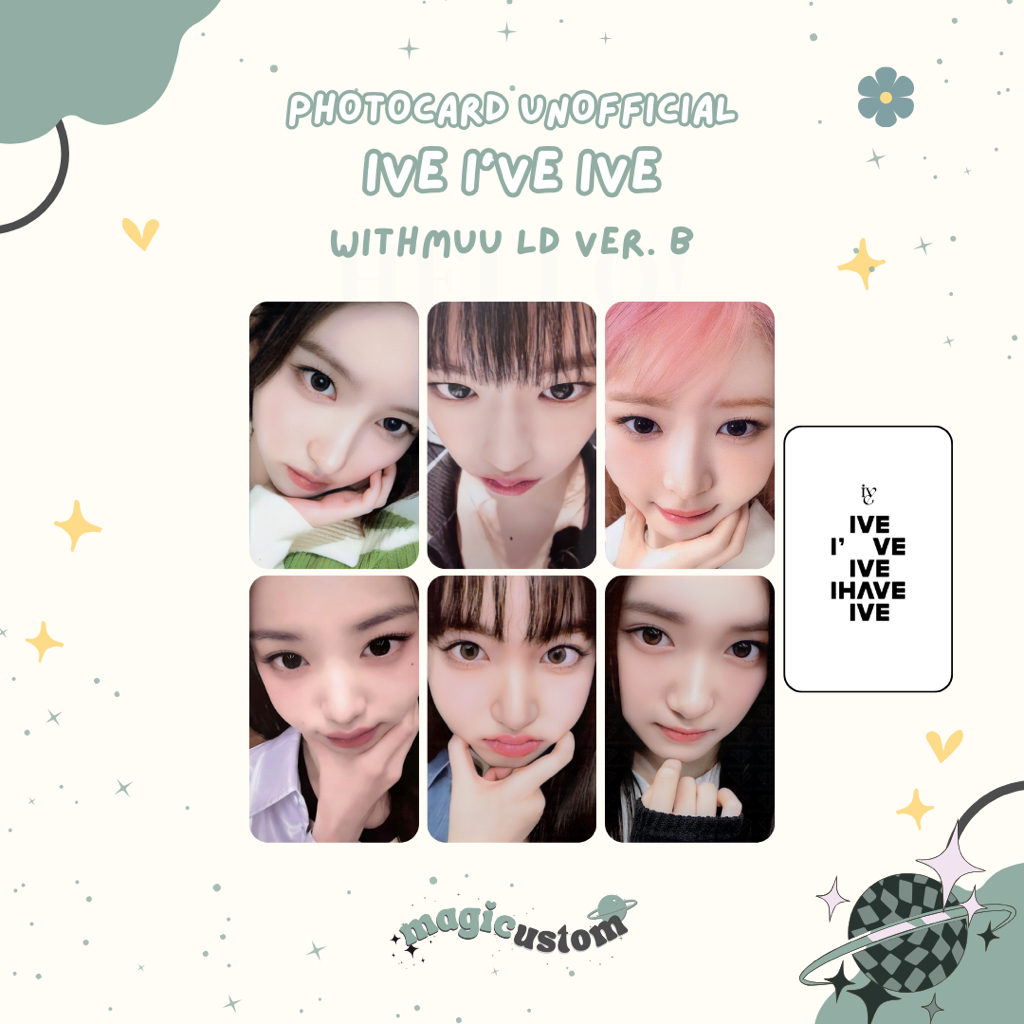 Jual PC PHOTOCARD UNOFFICIAL IVE ZOOM I'VE IVE WITHMUU LD LUCKY DRAW ...