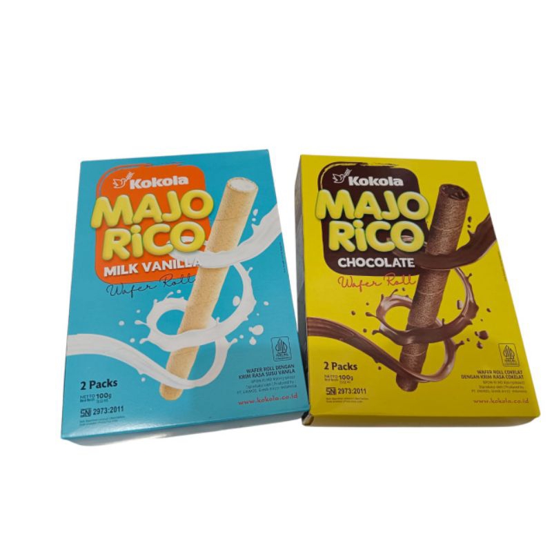 Jual Kokola majo rico wafer rollisi 2 packs 100gr Varian Chocolate Milk ...