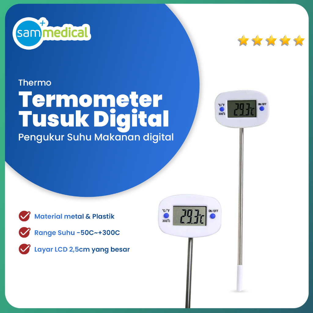 Jual Lokal Thermometer Batang Digital / Termometer Tusuk Makanan ...