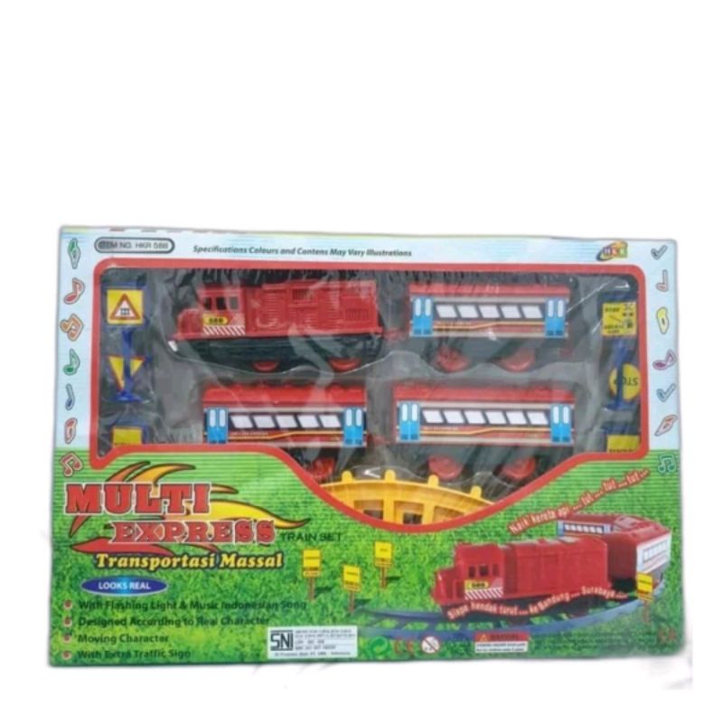 Jual mainan kereta murah MRT militer pakai baterai bisa jalan / rel 4 ...