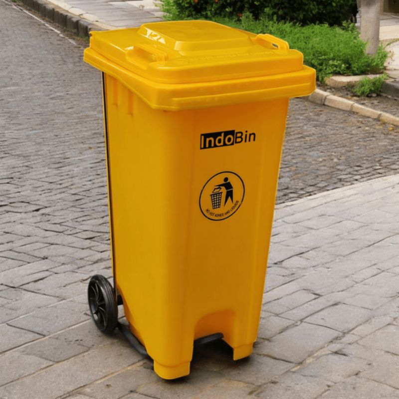 Jual tempat sampah roda 240 liter pedal | Shopee Indonesia