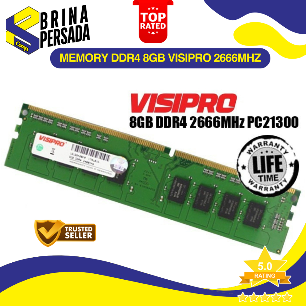 Jual MEMORY DDR4 8GB / 16GB VISIPRO 2666Mhz / 3200Mhz | Shopee Indonesia