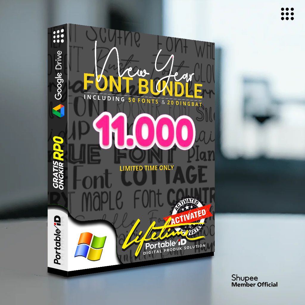 Jual 11.000+ Biggest Fonts Collection ⚡ Mixed Premium and Free Font For ...
