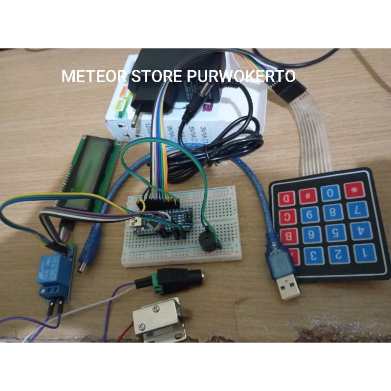 Jual sistem kunci rumah otomatis menggunakan keypad 4x4 Arduino nano ...