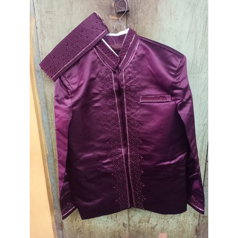 Jual Basofi pengantin burgundy | Shopee Indonesia