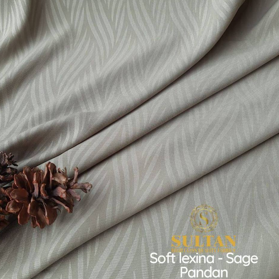 Jual KAIN SOFTLEXINA SULTAN EMBOSS PANDAN 50 cm | Shopee Indonesia