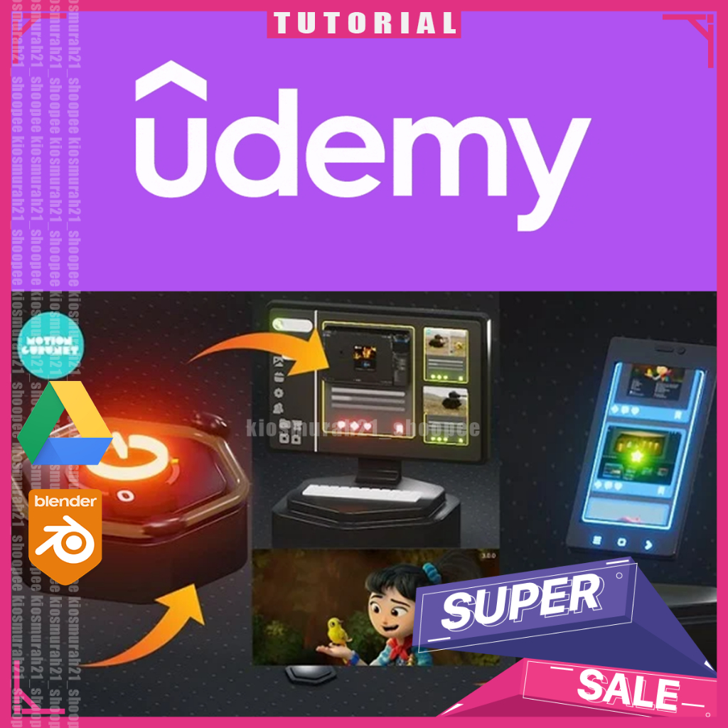 Jual Blender 3D - Learn Animation With Blender 2021 3D Blender Tutorial ...