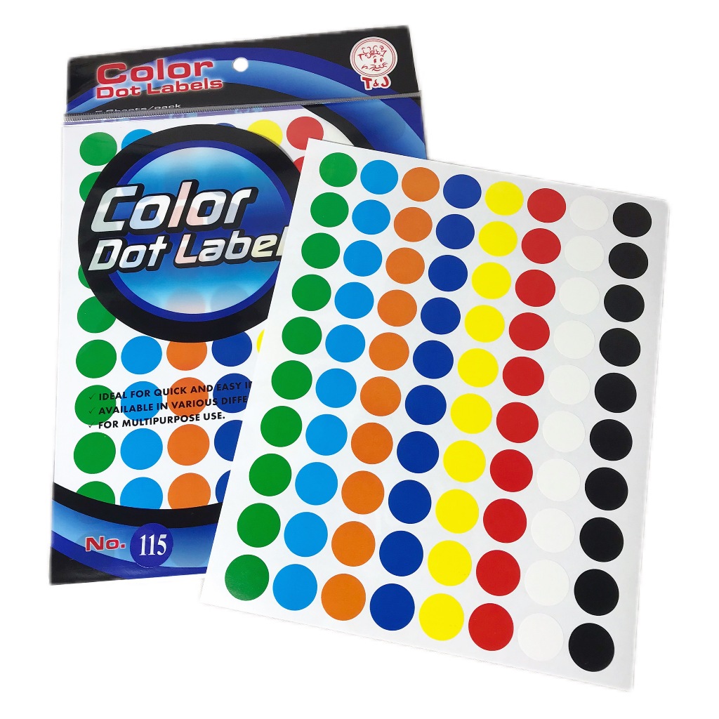 Jual TOM & JERRY - Color Dot Label 114/115/116/117/118 - Marking ...