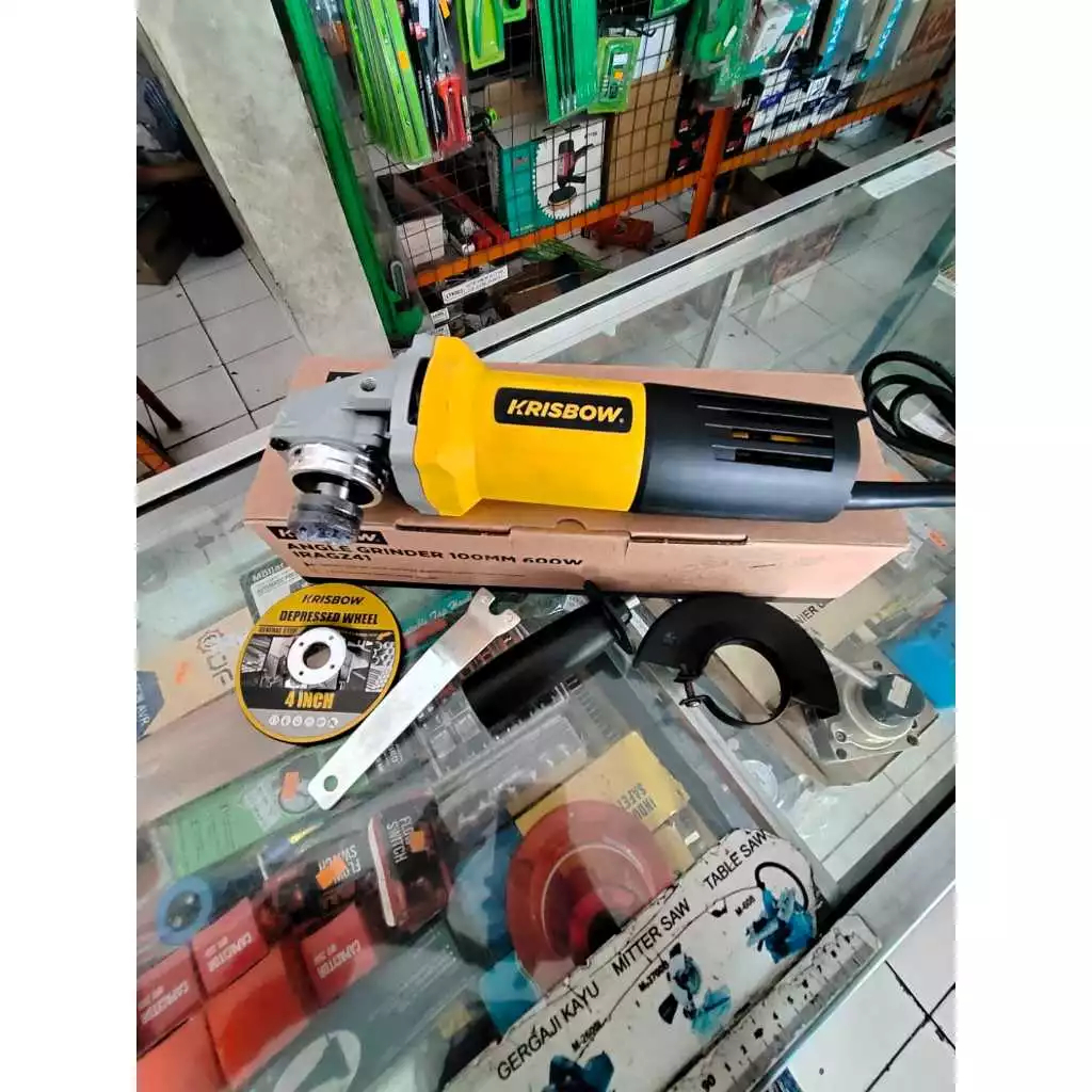 Jual Krisbow Mesin Gerinda Tangan 4 Inch / Angle Grinder 4