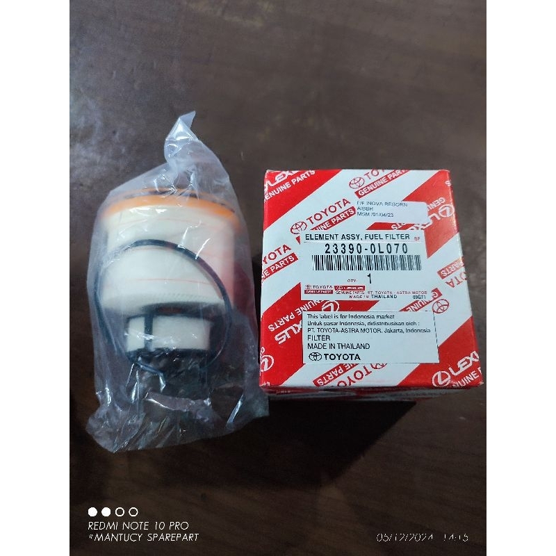 Jual Filter Solar Toyota Innova Reborn, Fortuner VRZ, Hilux Revo ...