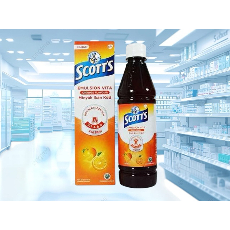 Jual Scott’s Emulsion Vita Orange Rasa Jeruk Memenuhi Kebutuhan Votamin ...