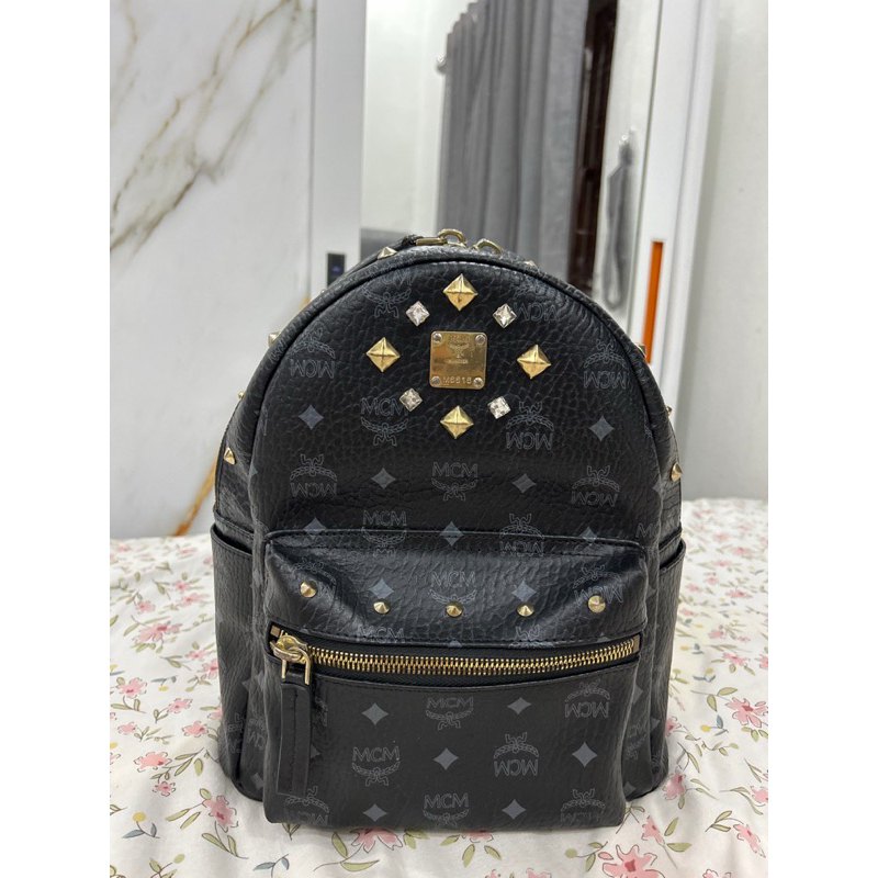 Jual RANSEL MCM BACKPACK HITAM LENGKAP NOMOR SERI DAN TAG MADE IN KOREA ...