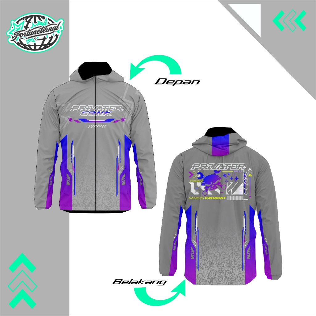 Jual Jaket Racing Warna Abu-Abu Full Print | Shopee Indonesia
