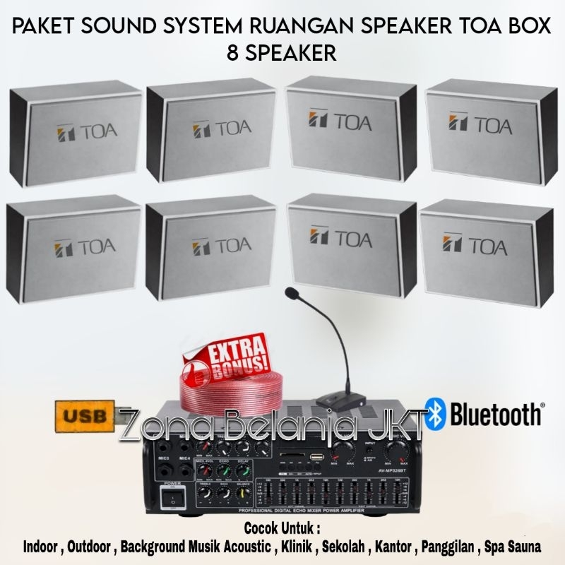 Jual PAKET SOUND SYSTEM SPEAKER TOA BOX 8 SPEAKER CAFE RESTO KANTOR ...