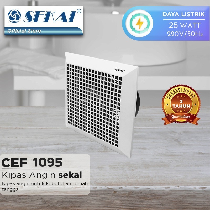 Jual Sekai Exhaust Fan Atap Hexos Plafon Hisap 10 Inch CEF 1095 CEF1095 ...