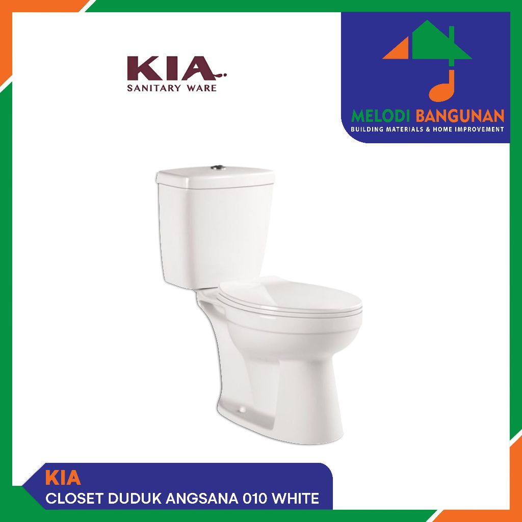 Kia - Closet + Kloset + Toilet Duduk Angsana 010 Two Piece White