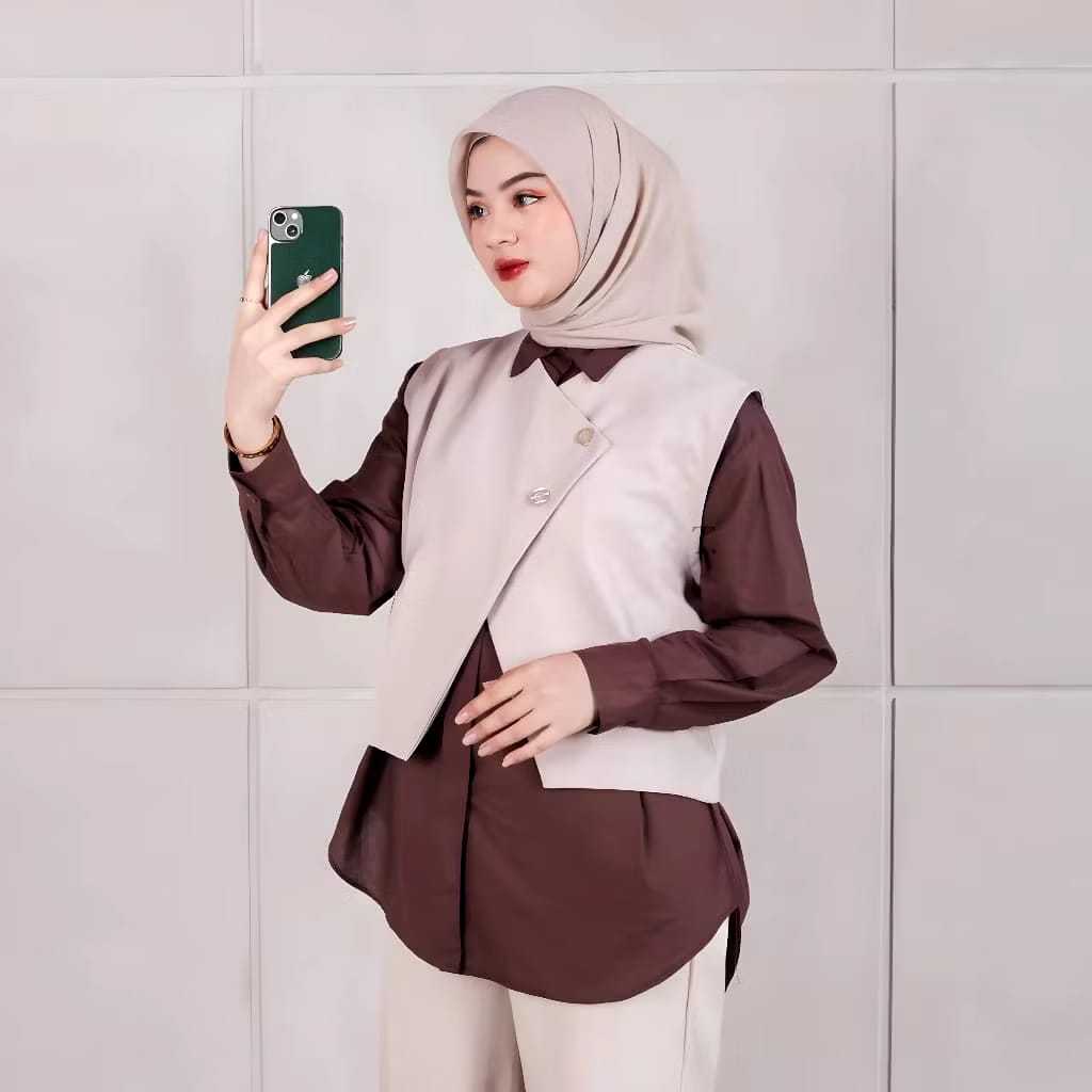 Jual RORO vest - Vest Premium Rompi Wanita Polos - Rompi Atasan Korean ...