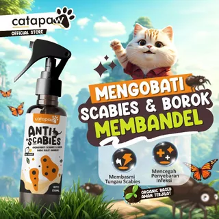 CATAPAW Obat Scabies Kucing Anjing Gudik Gatal Borok Masalah Kulit Ruam Luka Koreng Iritasi Anabul