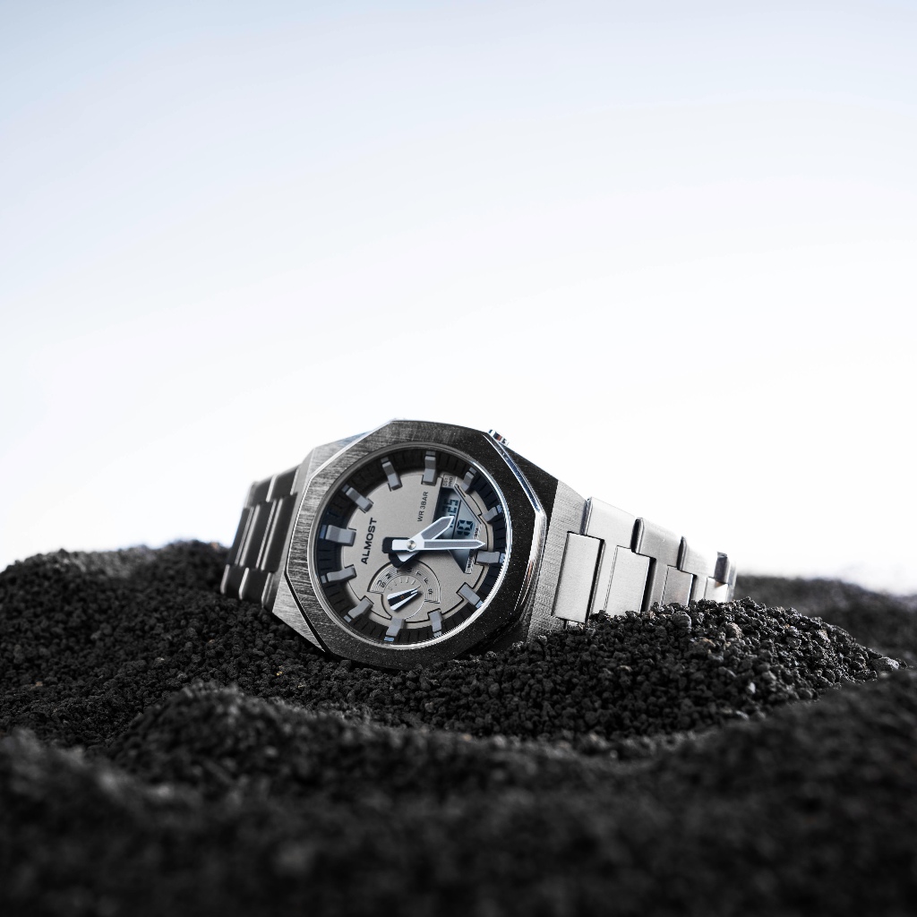 Jual Almost Studio Paladin Dual Time Silver Watch – Jam Tangan ...