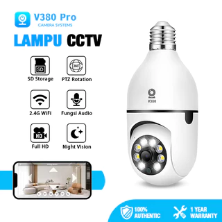 [Garansi Satu Tahun] V380 Pro CCTV Bohlam Kamera Wifi HD Night Vision Two Way Audio Remote Monitoring Kontrol Jarak Jauh
