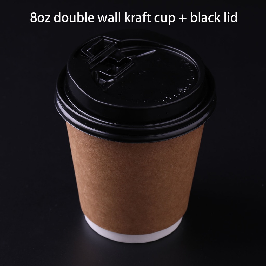 Jual [25PCS]Papercup Double Wall Kraft 8oz（260ml） / Gelas kertas kraft ...