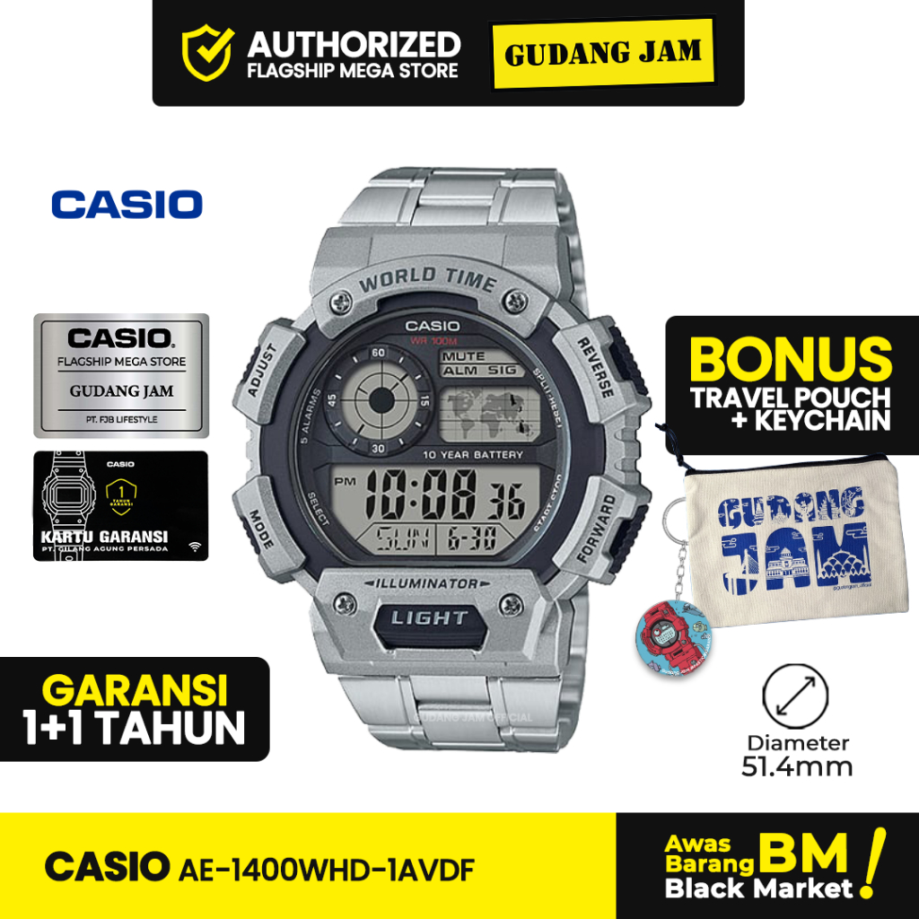 Jual Jam Tangan Casio AE-1400WHD-1AVDF AE-1400WHD AE-1400