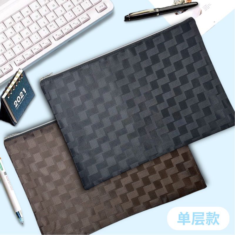 Jual Document Zipper Bag F4 B4 Bahan Kain Motif Kotak Tas Resleting ...