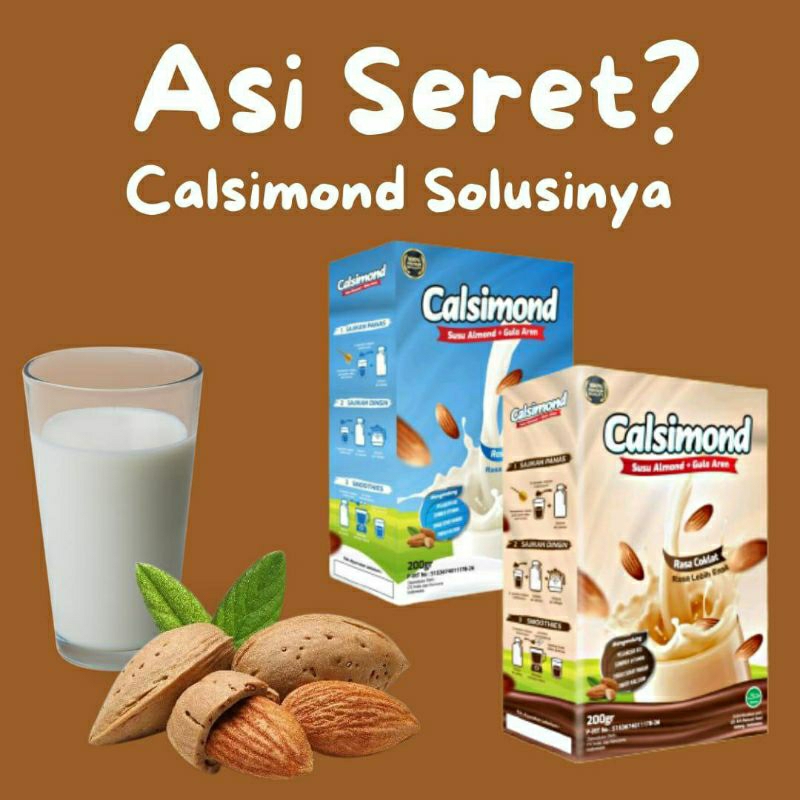 Jual Susu Almond Plus Gula Aren Asi Booster Calsomond 200 Gram | Shopee ...