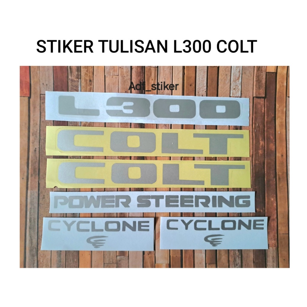 Jual Stiker Tulisan L300 Colt Power steering cyclone / Stiker L300 colt ...
