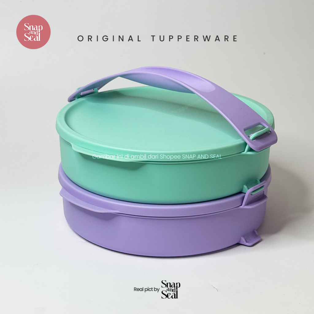 Jual TUPPERWARE CLICK TO GO ROUND 880ML - RANTANG SUSUN 1 SET | Shopee ...