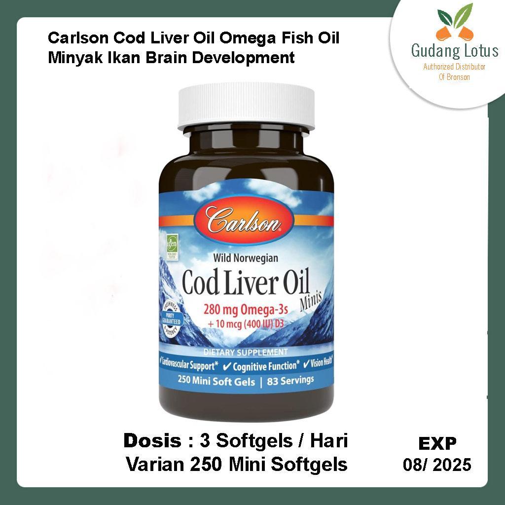 Jual Carlson Cod Liver Oil Omega Fish Oil Minyak Ikan Brain Development ...