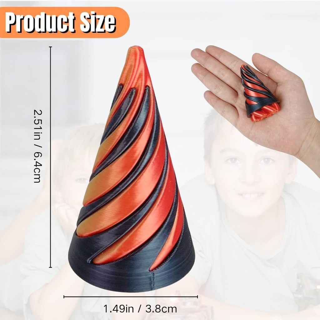 Jual Fidget Spiral Pyramid Viral 3d/Pyramid Rotary Fidget Viral Toy ...