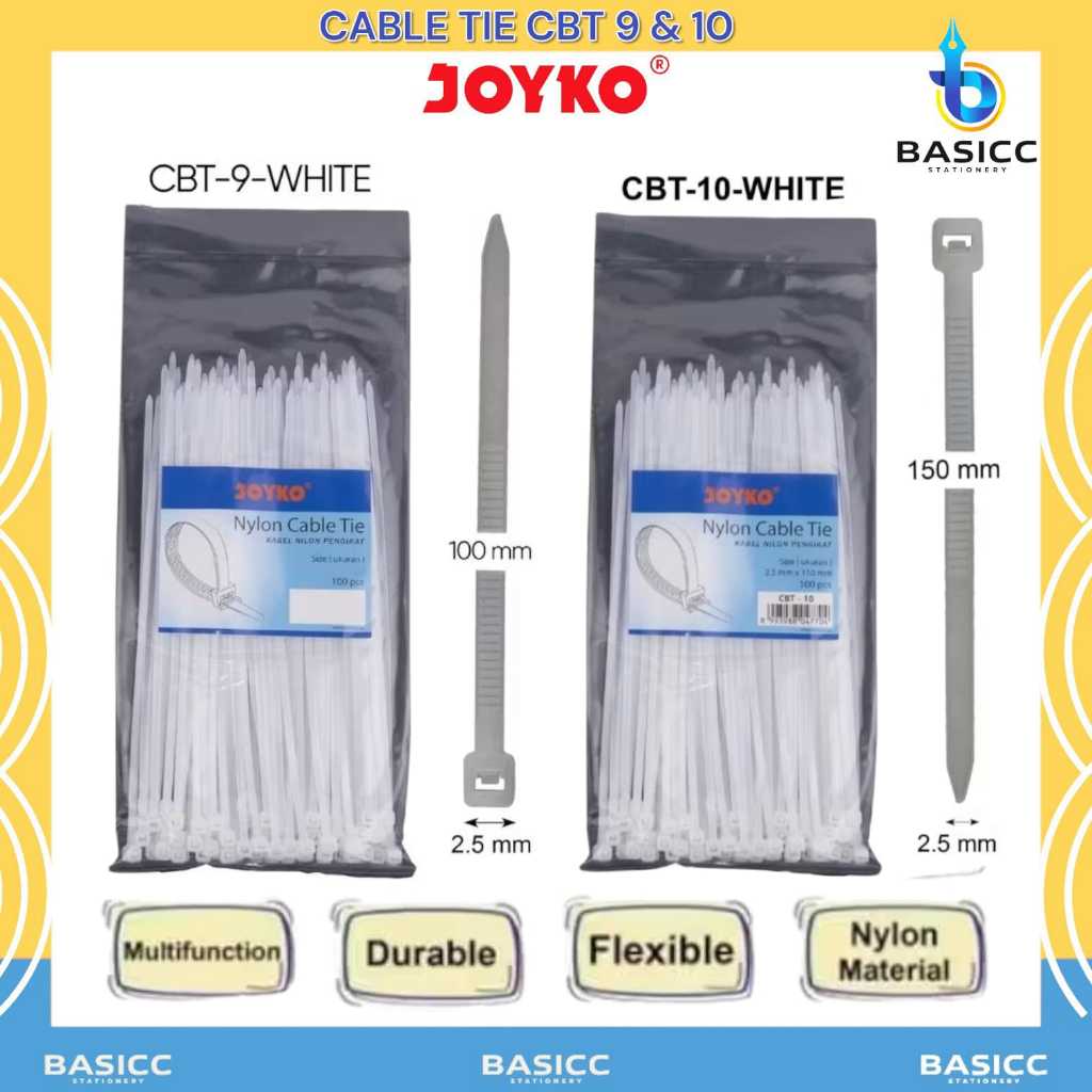 Jual Joyko Nylon Cable Tie Kabel Pengikat CBT 9 & 10 | @ 1 Bungkus ...