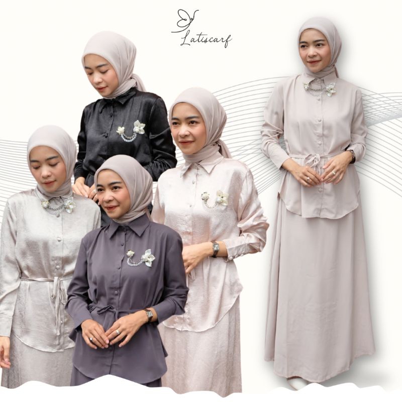 Jual KAIRA ONESET BASIC SKIRT| ONESET ROK| SET LEBARAN | Shopee Indonesia