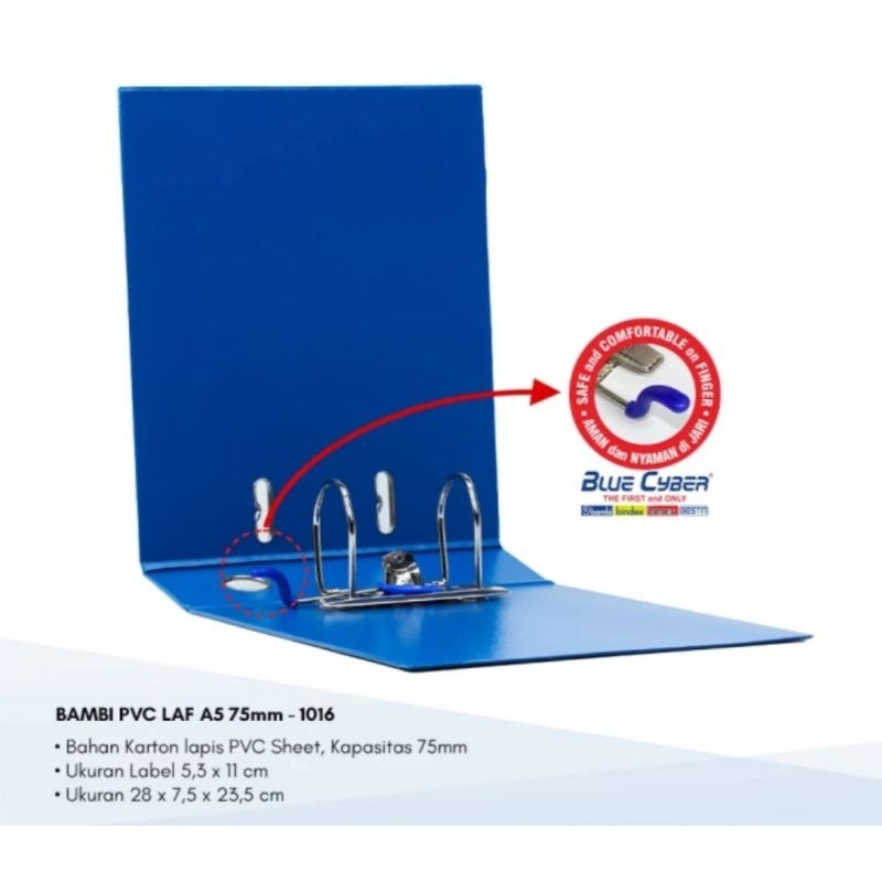 Jual Bambi Folder kertas LAF ordner ukuran A5 (Bambi 1016 Blue Cyber ...