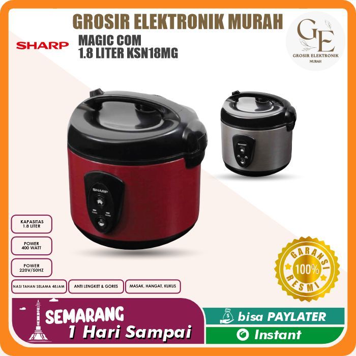 Jual SHARP Magic com 1,8 Liter KSN18MG / Rice Cooker RD/SL Rice Cooker ...