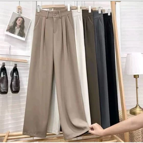 Celana Panjang Loose Pants Kulot Wanita Highwaist Outlet Shopee