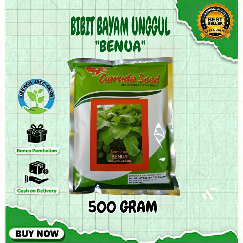 Jual Temurah Bibit unggul Bayam Benua 500gram Garuda Speed | Shopee ...