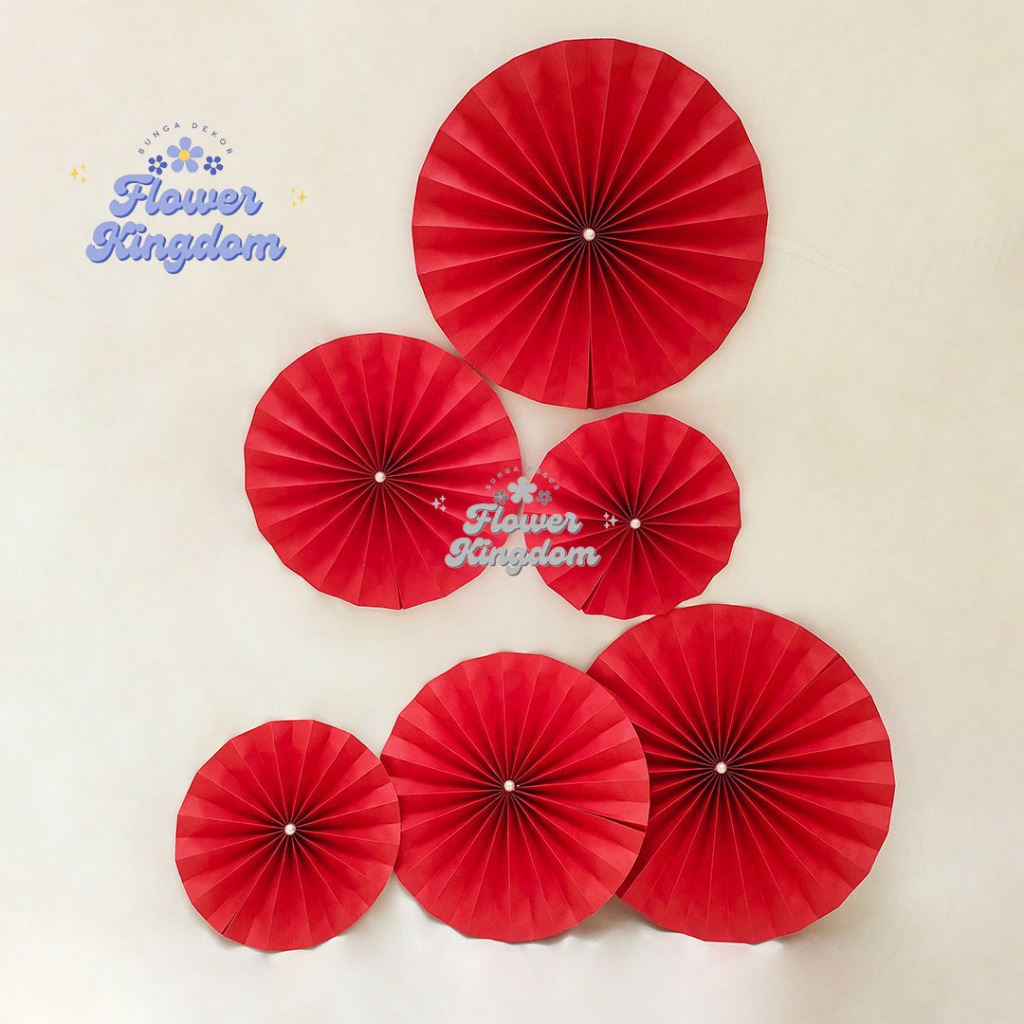 Jual Paper Fans Pearl Blossom FU Imlek Chinese Hias Dekorasi CNY Bunga ...