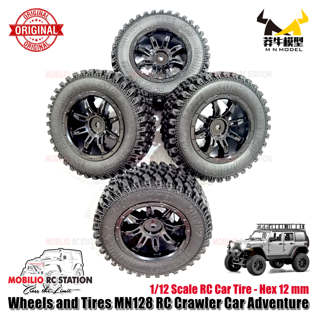 Jual Ban Roda Tire Wheels Part Original RC Crawler 1:12 MN128 MN 128 ...